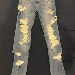 American eagle ripped distressed jeans size 0
